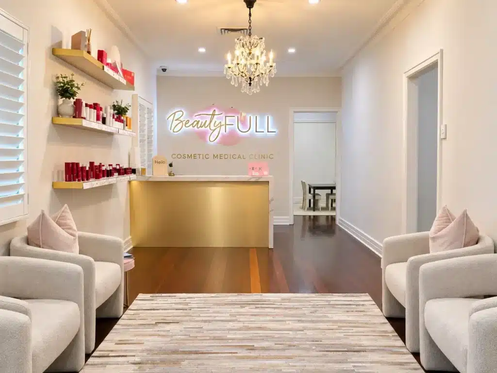 Waiting room at the BeautyFULL CMC Brisbane clinic